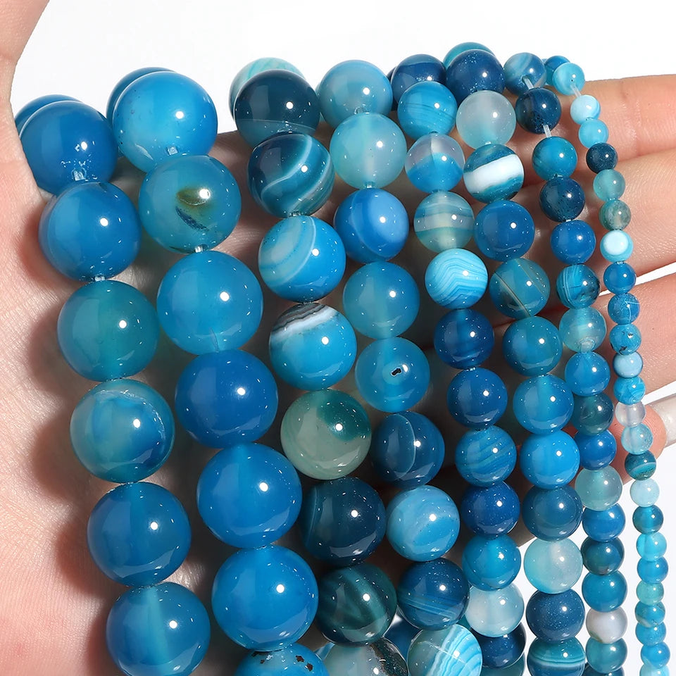 1Strand Natural Stone Jade Beads Loose Smooth Spacer Beads for Jewelry Making Diy Bracelet Necklace Accessories Wholesale