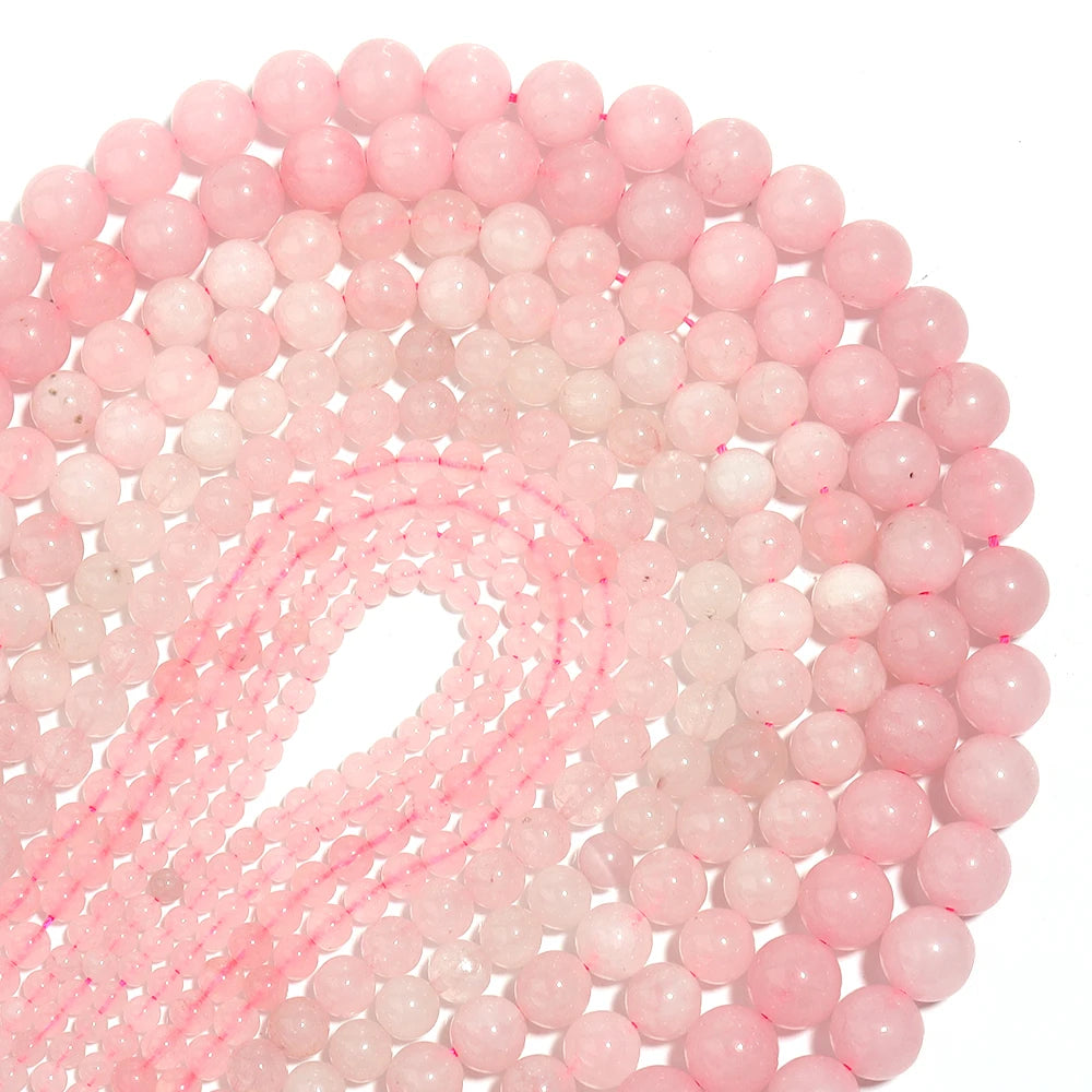 1Strand Natural Stone Jade Beads Loose Smooth Spacer Beads for Jewelry Making Diy Bracelet Necklace Accessories Wholesale