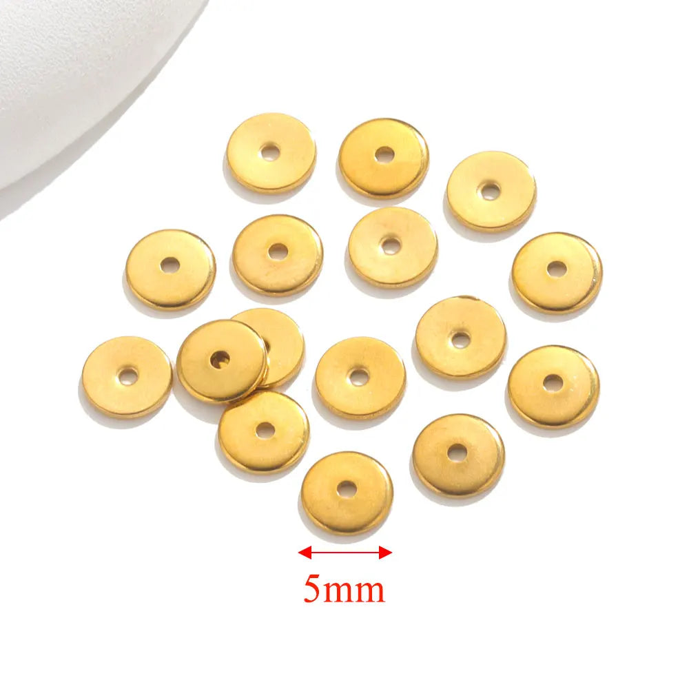 50pcs Stainless Steel Daisy Spacer Beads For Jewelry Making Snowflake Loose Bead For DIY Bracelet Jewelry Making Supplies