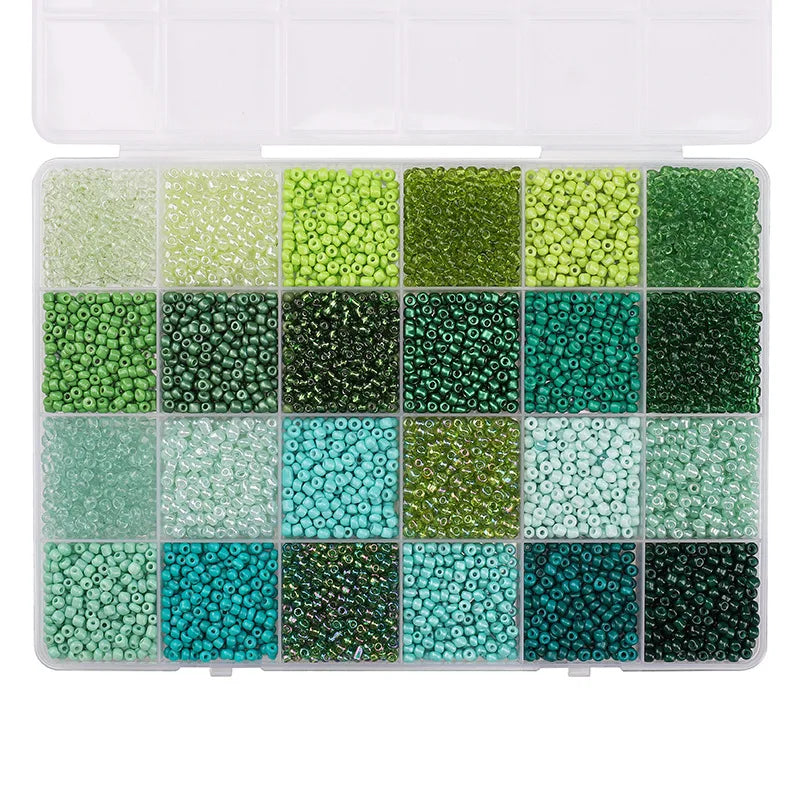 About 5200Pcs24 Grid Rice Bead Box Handmade DIY Jewelry Bracelet Earrings Kandi Jewelry Accessories Materials