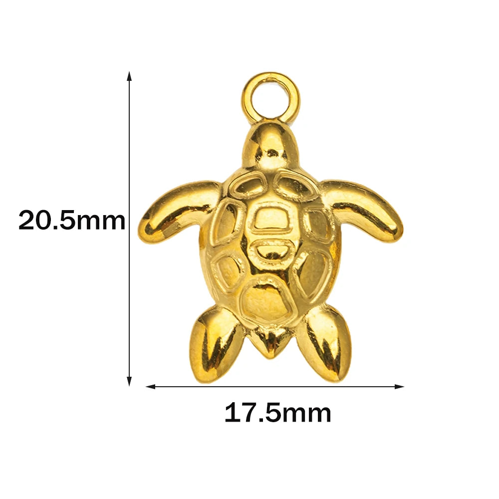 10pcs Stainless Steel Summer Beach Charms Starfish Seashell Conch Pendants for DIY Bracelet Necklace Earrings Jewelry Making