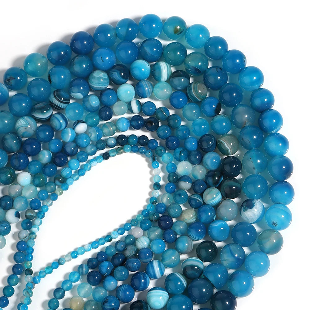 1Strand Natural Stone Jade Beads Loose Smooth Spacer Beads for Jewelry Making Diy Bracelet Necklace Accessories Wholesale
