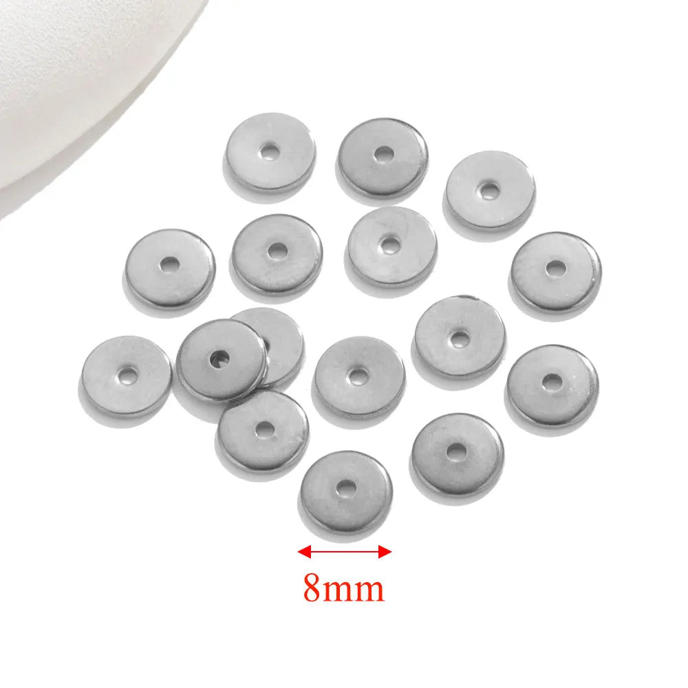 50pcs Stainless Steel Daisy Spacer Beads For Jewelry Making Snowflake Loose Bead For DIY Bracelet Jewelry Making Supplies
