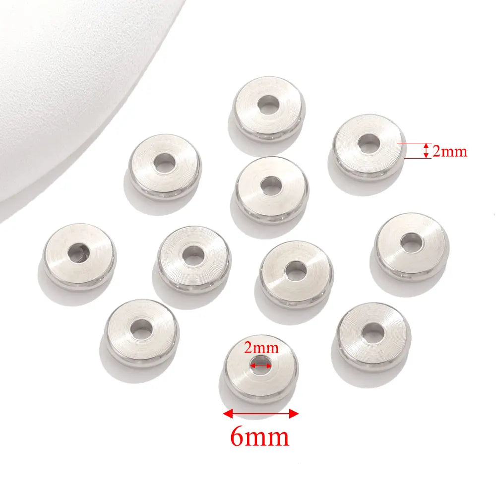 50pcs Stainless Steel Daisy Spacer Beads For Jewelry Making Snowflake Loose Bead For DIY Bracelet Jewelry Making Supplies