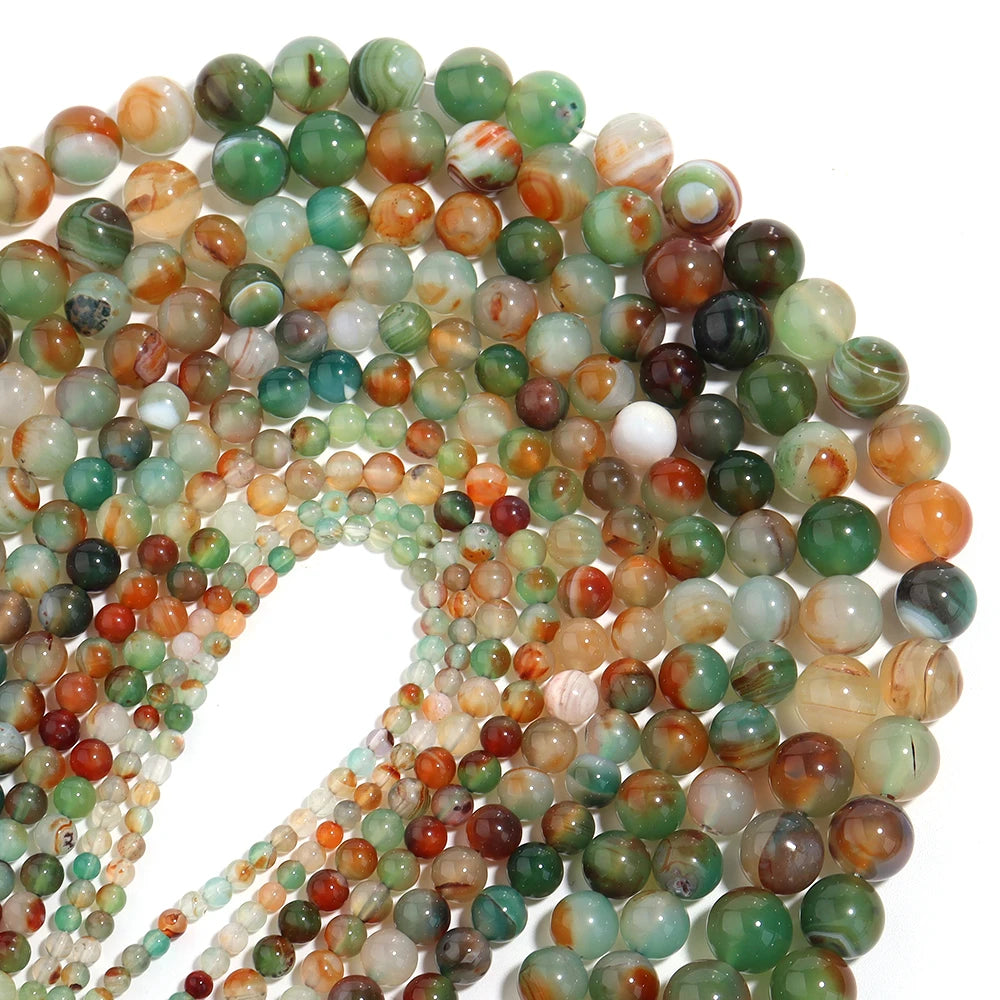 1Strand Natural Stone Jade Beads Loose Smooth Spacer Beads for Jewelry Making Diy Bracelet Necklace Accessories Wholesale
