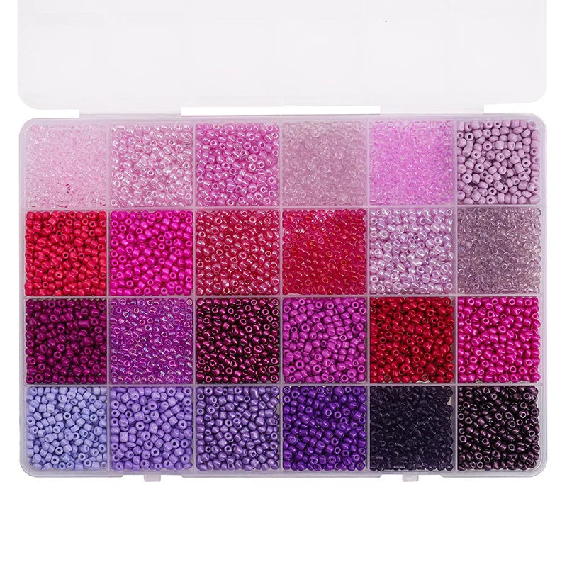 About 5200Pcs24 Grid Rice Bead Box Handmade DIY Jewelry Bracelet Earrings Kandi Jewelry Accessories Materials