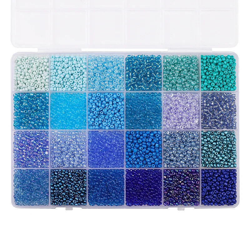 About 5200Pcs24 Grid Rice Bead Box Handmade DIY Jewelry Bracelet Earrings Kandi Jewelry Accessories Materials