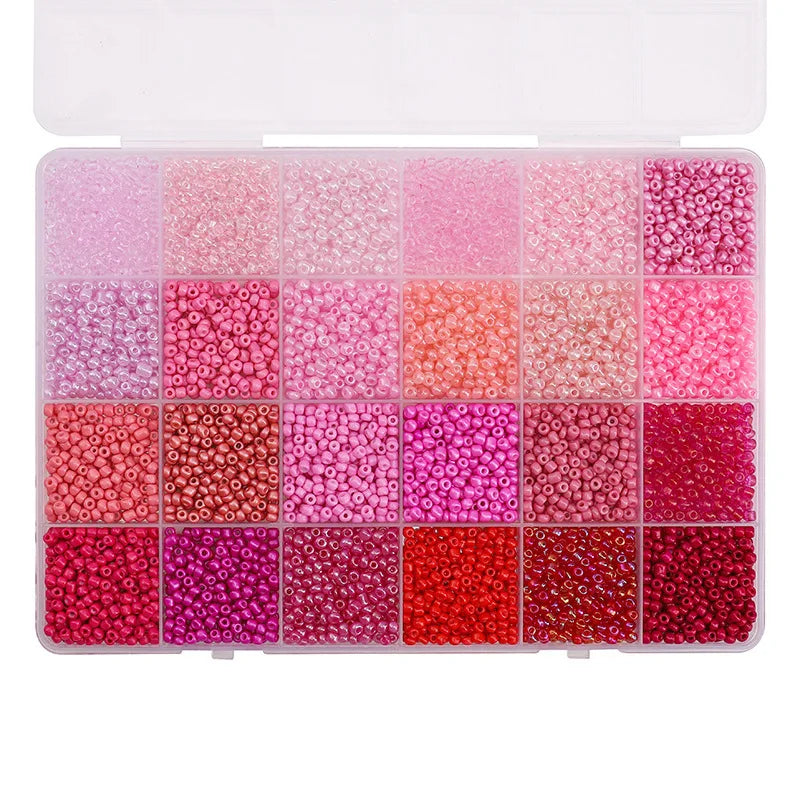About 5200Pcs24 Grid Rice Bead Box Handmade DIY Jewelry Bracelet Earrings Kandi Jewelry Accessories Materials