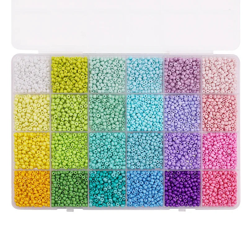 About 5200Pcs24 Grid Rice Bead Box Handmade DIY Jewelry Bracelet Earrings Kandi Jewelry Accessories Materials