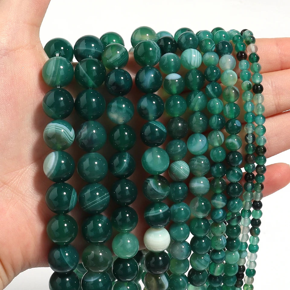 1Strand Natural Stone Jade Beads Loose Smooth Spacer Beads for Jewelry Making Diy Bracelet Necklace Accessories Wholesale