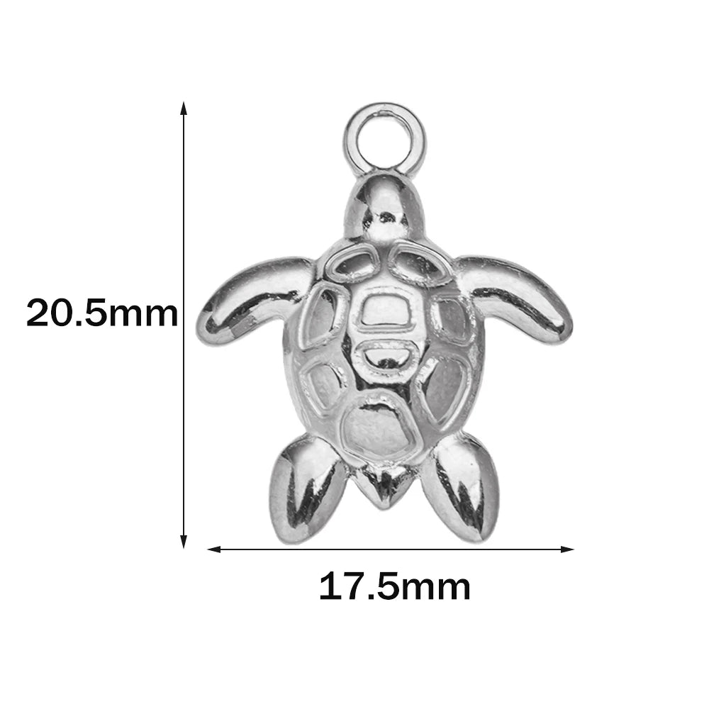 10pcs Stainless Steel Summer Beach Charms Starfish Seashell Conch Pendants for DIY Bracelet Necklace Earrings Jewelry Making