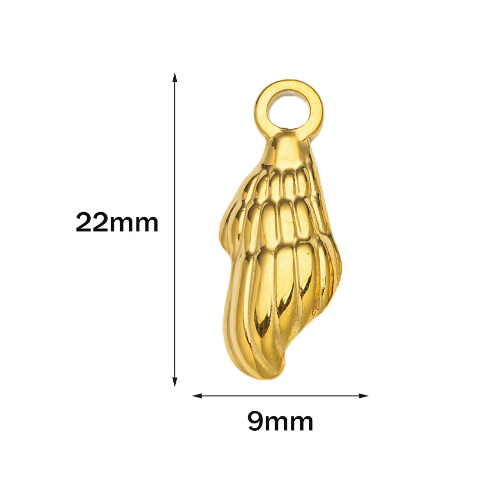 10pcs Stainless Steel Summer Beach Charms Starfish Seashell Conch Pendants for DIY Bracelet Necklace Earrings Jewelry Making