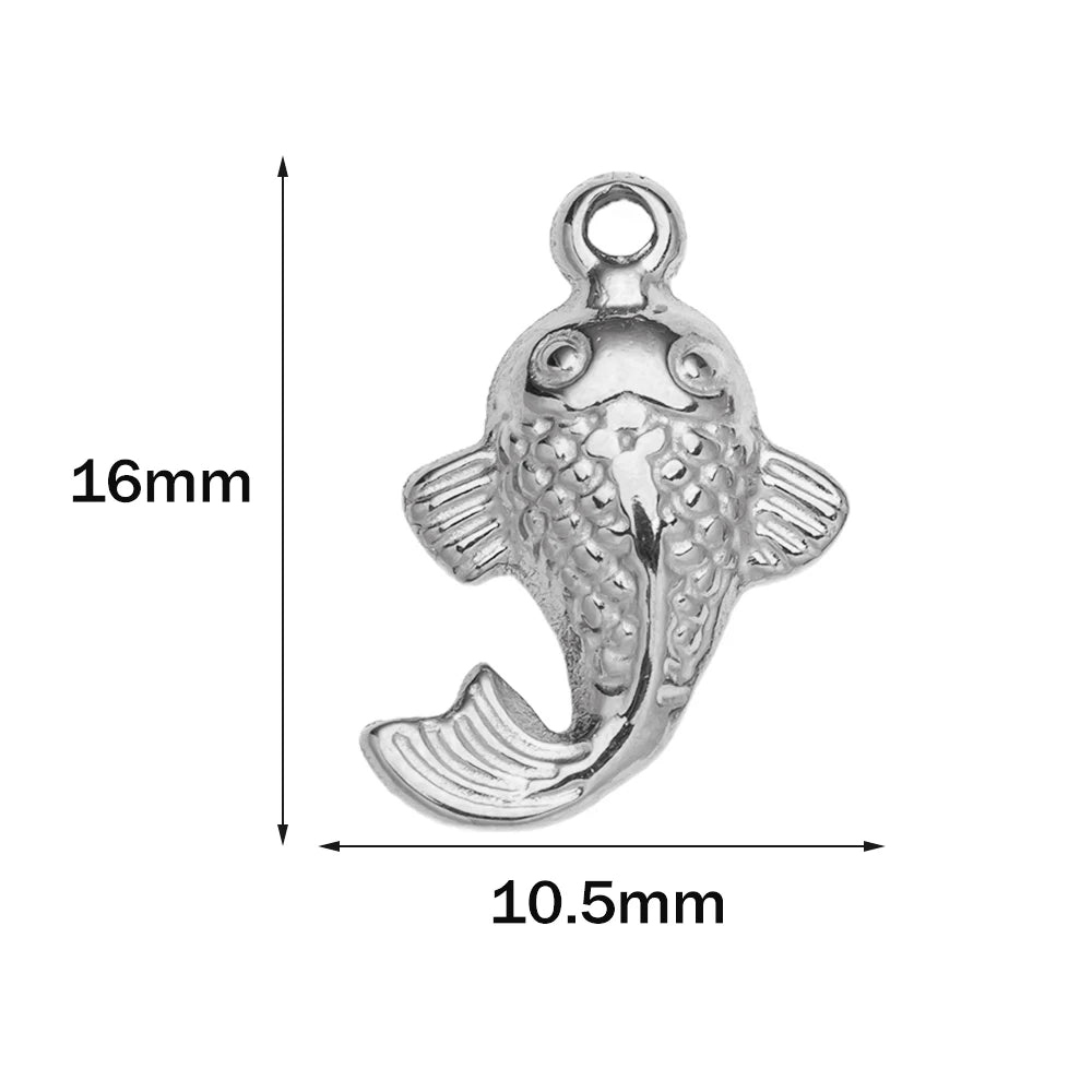 10pcs Stainless Steel Summer Beach Charms Starfish Seashell Conch Pendants for DIY Bracelet Necklace Earrings Jewelry Making