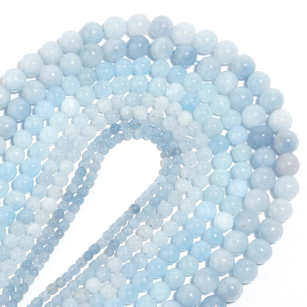 1Strand Natural Stone Jade Beads Loose Smooth Spacer Beads for Jewelry Making Diy Bracelet Necklace Accessories Wholesale