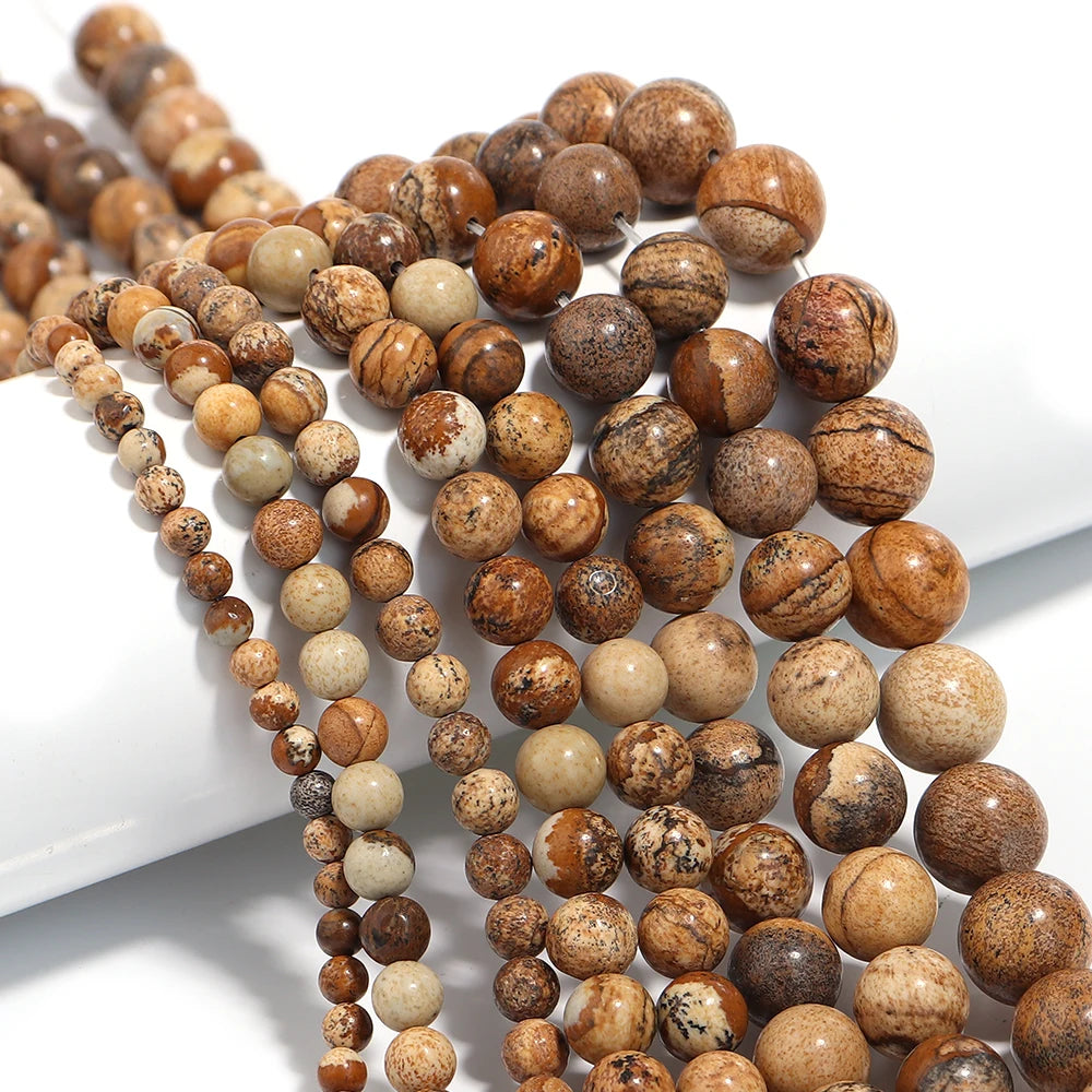 Natural Stone 4 6 8 10 12mm Round Tiger Eye Amethyst Agate Jades Stone Spacer Bead For Jewelry Making Diy Bracelet Needlework