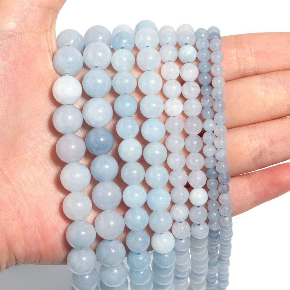 1Strand Natural Stone Jade Beads Loose Smooth Spacer Beads for Jewelry Making Diy Bracelet Necklace Accessories Wholesale