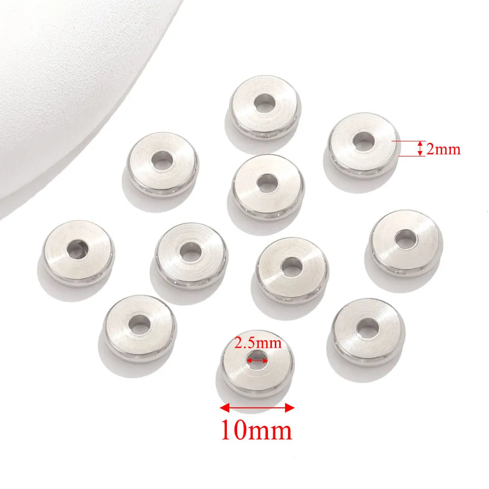 50pcs Stainless Steel Daisy Spacer Beads For Jewelry Making Snowflake Loose Bead For DIY Bracelet Jewelry Making Supplies