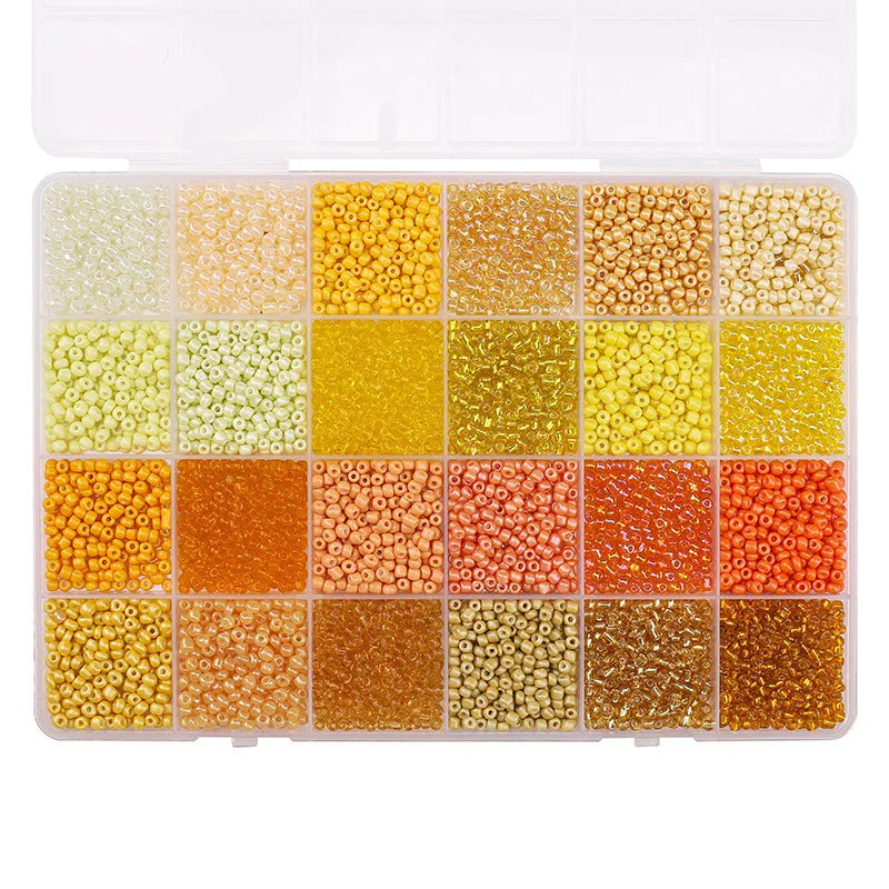 About 5200Pcs24 Grid Rice Bead Box Handmade DIY Jewelry Bracelet Earrings Kandi Jewelry Accessories Materials