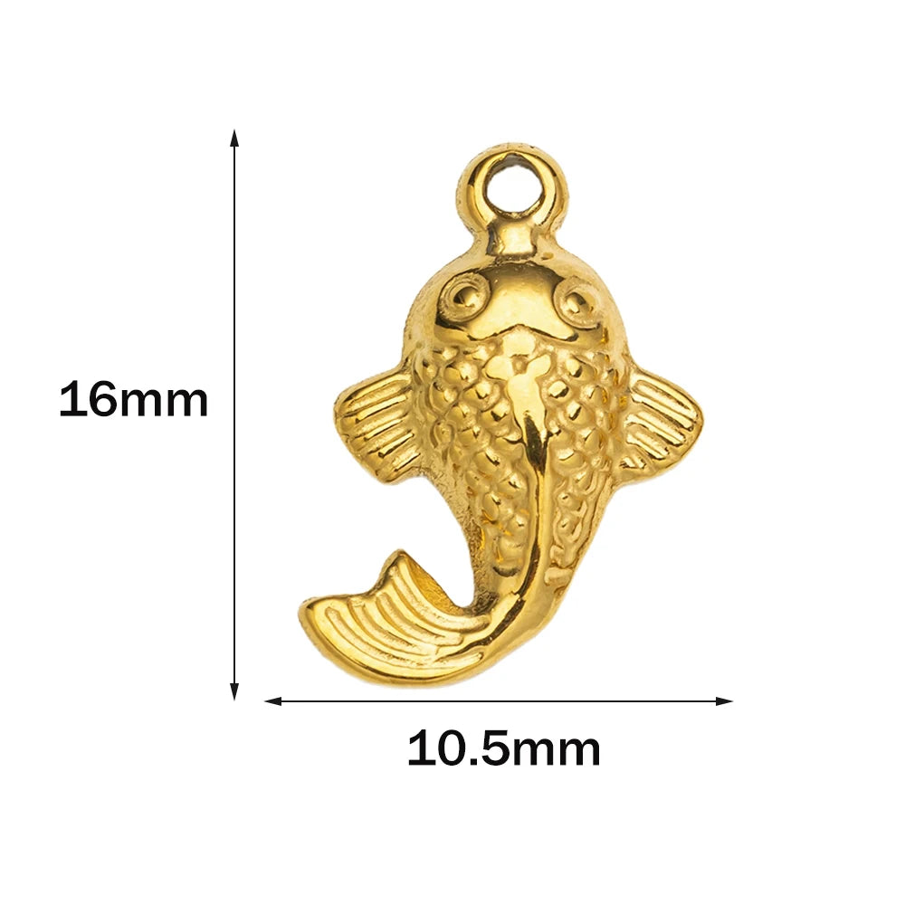 10pcs Stainless Steel Summer Beach Charms Starfish Seashell Conch Pendants for DIY Bracelet Necklace Earrings Jewelry Making