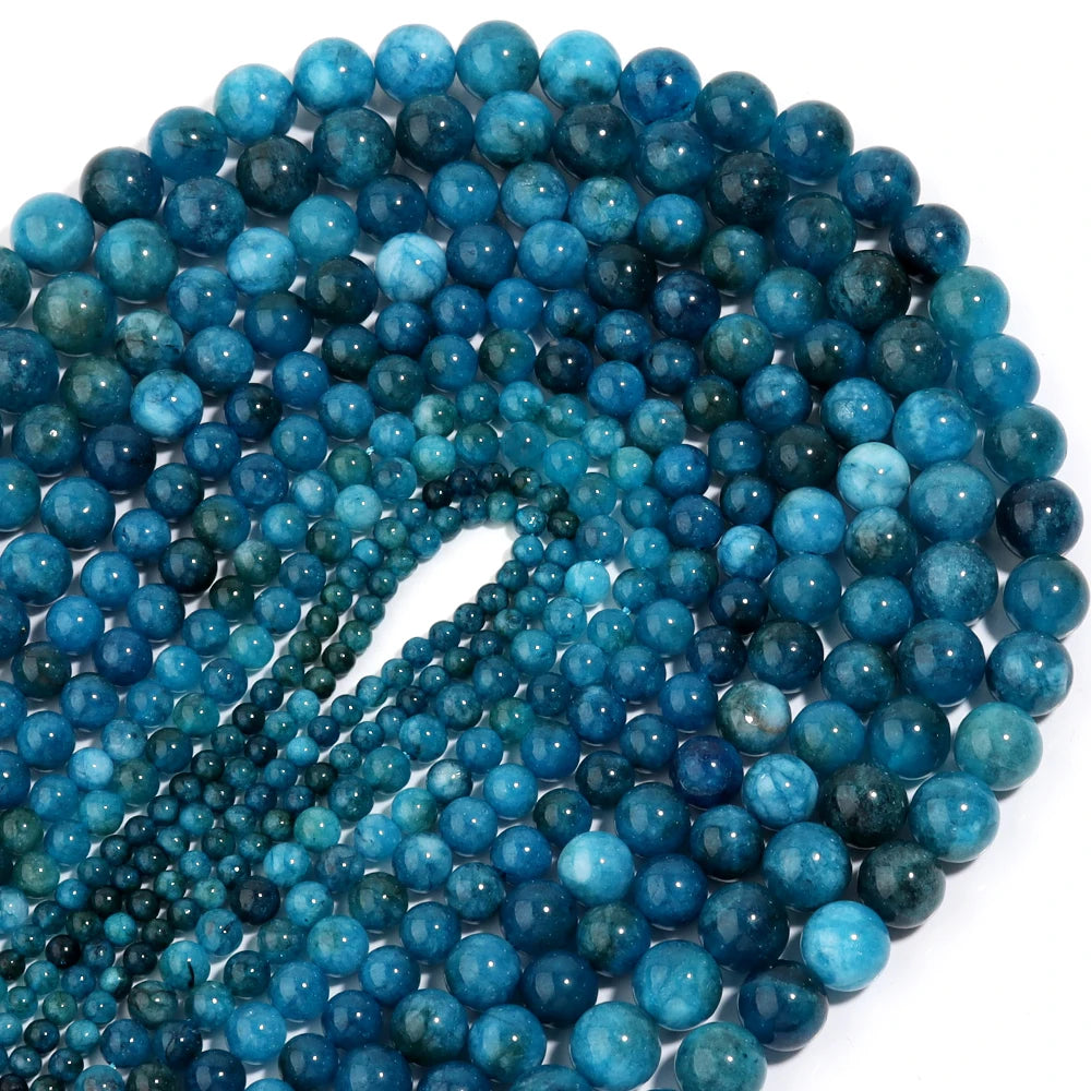 1Strand Natural Stone Jade Beads Loose Smooth Spacer Beads for Jewelry Making Diy Bracelet Necklace Accessories Wholesale