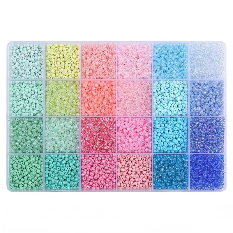 About 5200Pcs24 Grid Rice Bead Box Handmade DIY Jewelry Bracelet Earrings Kandi Jewelry Accessories Materials