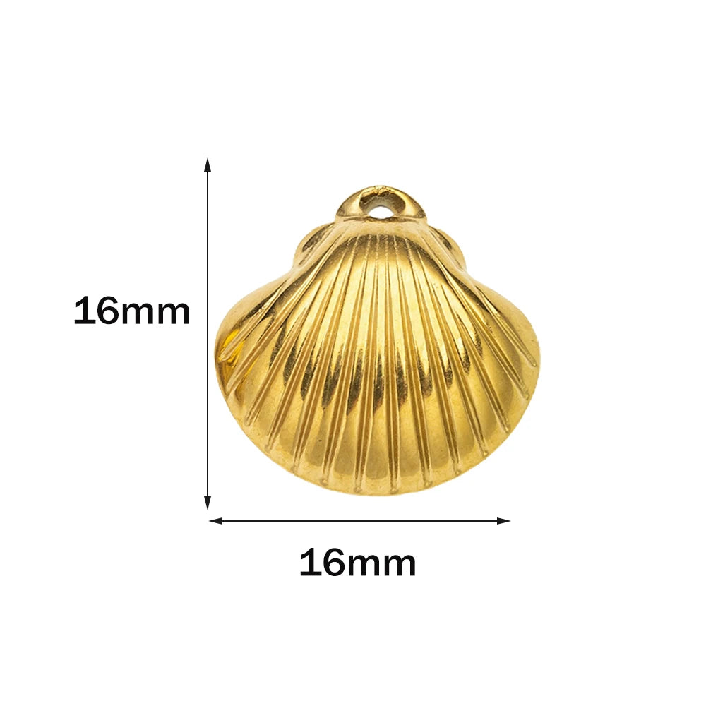 10pcs Stainless Steel Summer Beach Charms Starfish Seashell Conch Pendants for DIY Bracelet Necklace Earrings Jewelry Making