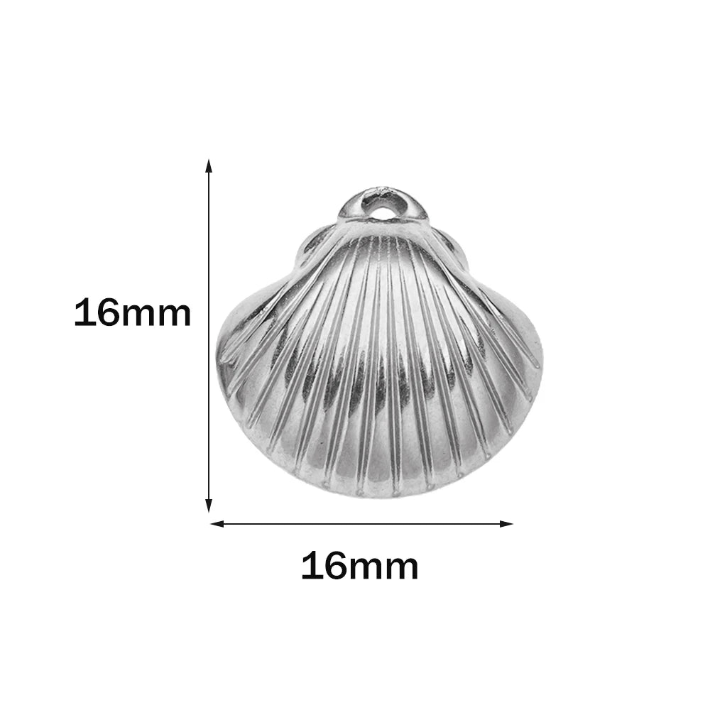 10pcs Stainless Steel Summer Beach Charms Starfish Seashell Conch Pendants for DIY Bracelet Necklace Earrings Jewelry Making