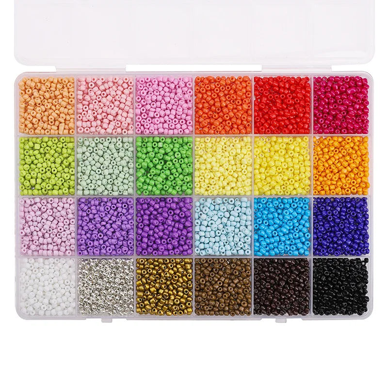 About 5200Pcs24 Grid Rice Bead Box Handmade DIY Jewelry Bracelet Earrings Kandi Jewelry Accessories Materials