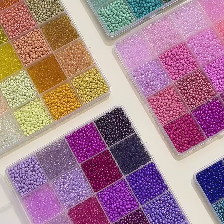About 5200Pcs24 Grid Rice Bead Box Handmade DIY Jewelry Bracelet Earrings Kandi Jewelry Accessories Materials